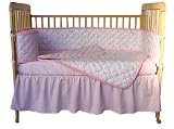 Pink Toile 4-Piece Crib Set