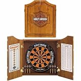 : Harley Davidson Bar and Shield Dartboard Cabinet Set