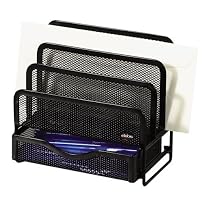 Rolodex 62530 Wire mesh mini sorter with drawer, black, 3-3/4w x 6-5/8d x 7h