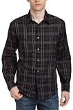 Perry Ellis  Men's Sheer Plaid Shirt