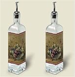 Artworks olive oil bottle ~ Grapevine Breeze fruit bowl ~ set of 2 bottles ~ code 024