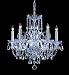 Crystorama Crystal 1005-CH-CL-MWP Large 5-LT 300w (21"H x 22"W) Chandelier Lighting in Chrome