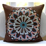 Moroccan Style - Decorative Pillow Covers - Silk Pillow Cover with Embroidery