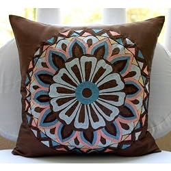 Moroccan Style - Decorative Pillow Covers - Silk Pillow Cover with Embroidery