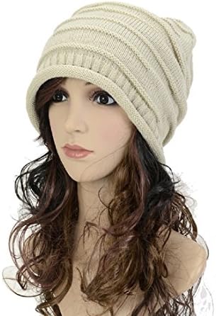 Knitting Wool Pile Folds Tide Baotou Hat (!B)