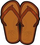 PlastiColor 000942R03 Giant Brown Flip Flops Style Molded Utility Mat