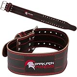 Genuine Leather Pro Weight lifting Belt for Men and Women | Durable Comfortable & Adjustable with Buckle | Stabilizing Lower Back Support for Powerlifting Crossfit & More
