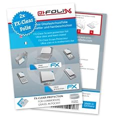 atFoliX FX-Clear Displayschutzfolie f�r Commodore Gravel in Pocket (2-er Pack) - Displayschutz kristallklar! H�chste Qualit�t - Made in Germany!