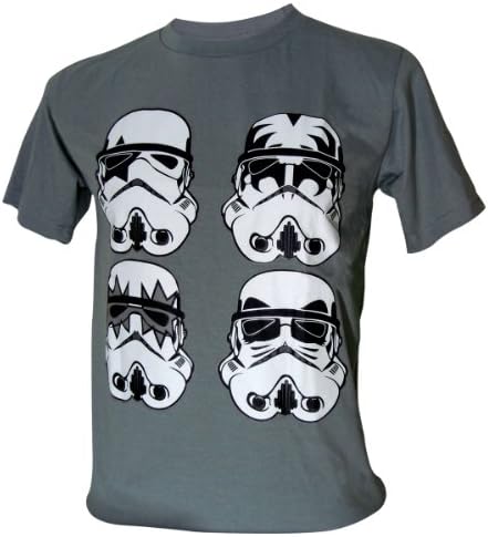 Immortal Men's Star Wars Stormtrooper Kiss Rock Band T-Shirt Large Grey