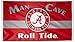 BSI PRODUCTS, INC. NCAA Alabama Crimson Tide Man Cave 3 Ft. X 5 Ft. Flag with 4 Grommets, Team Colors, one size, Team Colors, One Size (35002)