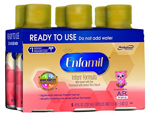 Enfamil  A.R. Baby Formula - 8 fl oz Plastic Bottles, 6 Count (Pack of 4)