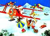 3D Lenticular POSTCARD-AERO SANTA CLAUS