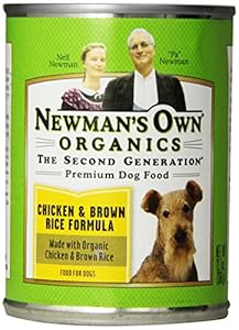Newman's Own Organic Dog Food, Canned Chicken & Brown Rice Formula, 12.7 oz