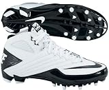 Nike 396254101 Super Speed TD 3/4 Men's Football Cleats (White/Black)