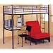 Bunk Bed - Twin / Futon Workstation Bunk Bed in Black - Coaster