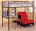 Bunk Bed - Twin / Futon Workstation Bunk Bed in Black - Coaster
