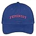 Trendy Apparel Shop Feminist Collegiate Font Embroidered Cap Premium Cotton Dad Hat - Royal
