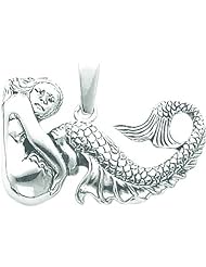 Sterling Silver Mermaid Charm Pendant Jewelry