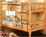 Imports Direct CM-BK606A New Honey Pine Bunk Beds Twin Wood Children