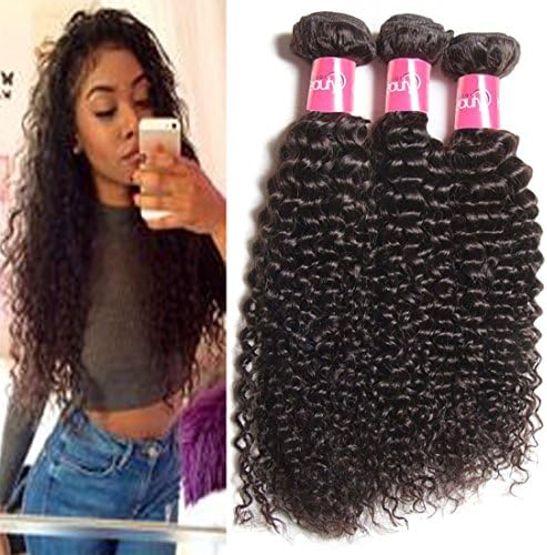 Longqi Hair Good Quality Brazilian Curly Hair Weave 4 Bundles 16 18 20 22Inch Virgin Human Hair Extensions Unprocessed Natural Color 95-100g/pc