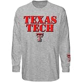 Texas Tech Red Raiders Youth Logo Stamp Long Sleeve T-Shirt - Ash (Small)