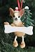 Chihuahua Tan Dog Dangling/Wobbly Leg Christmas Ornament