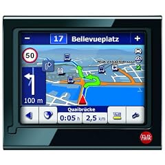 Falk M8 3rd Edition Navigationssystem inkl. TMC (8,9 cm (3,5 Zoll) Display, Kartenmaterial Europa 43, Fahrspurassistent, StadtAktiv) schwarz