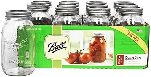 Ball Mason Jars Qt. ( 32 Oz ) Regular Mouth Bands And Dome Lids 12 / Box by Hearthmark Llc