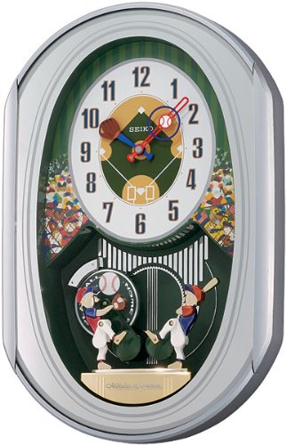 Seiko QXM256SRH Baseball Clock