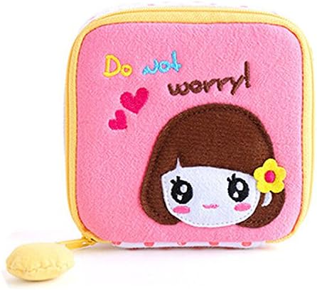Eyedow eKingdom Mini Cute Cartoon Cloth Cotton Sanitary Napkin Bags Admission Package Essential For Children Purse Girl