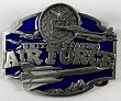 United States Air Force Enamel Pewter Belt Buckle