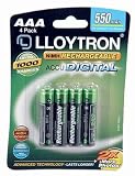 Lloytron AAA 550 mAh Rechargeable Batteries