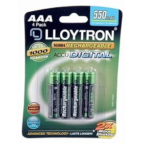 Lloytron B014 AAA 550 mAh Rechargeable Batteries