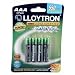 Lloytron B014 AAA 550 mAh Rechargeable Batteries