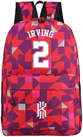 WISHOT Kyrie Irving Logo Backpack NBA Basketball Fans Schoolbag