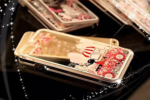 iPhone 5S Quicksand Case,JXT 3D Creative Flower Fairy Faery Angel Girl Printing Quicksand Flowing Liquid Floating Bling Glitter Sparkle Stars Hard Transparent Cover Case For iPhone 5 5G 5S #11