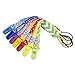 Blulu Pacifier Clip Holder, Rainbow, 7 Piece