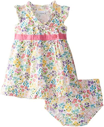 Jojo Maman Bebe Baby Girls' Baby Dress with Knickers, Wildflower, 12 18 Months