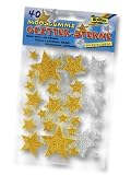 Folia 23792 - Moosgummi Glitter-Sticker, 40 St&uuml;ck, Sterne in gold und silber sortiert