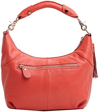 OULINBEIN Women And Girl Brown Genuine Leather Tote Handbag Shoulder Bags Hobo