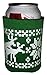 Green Ugly Christmas Sweater Party Huggie Can Cover Beer Humping Sex Reindeer
