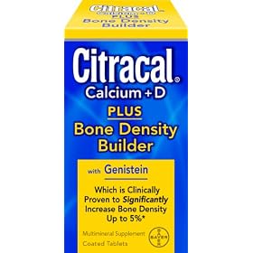 Citracal Calcium + Vitamin D Plus Genistein Bone Density Builder Plus, 80 Coated Tablets