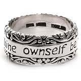 To Thine Own Self Be True Sterling Silver Ring