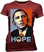 President Barack Obama Hope Maroon Juniors T-shirt Tee (Large)