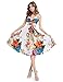 Ever Pretty Women's Double V-Neck Floral Printed Satin Short Party Dress 03381
