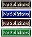 No Solicitors Sign - Classy Look, Durable Steel, Gloss Black (Other Colors Available)