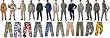Camouflage Military BDU Pants, Army Cargo Fatigues (Polyester/Cotton Twill)