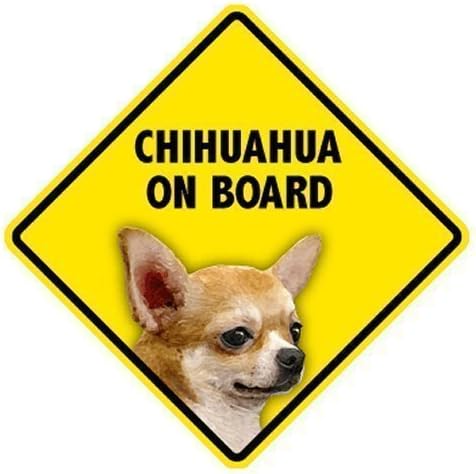 Chihuahua On Board Home & Car Window Swinger Sign (Applehead 125) by Scandical