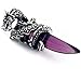 Men's Stainless Steel Pendant Necklace Crystal Silver Purple Dragon Wolf Tooth Tribal -with 23 Inch Chain