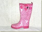 Women's Pink Leopard Waterproof Rubber Rain Boots